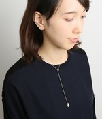 しずく淡水パールネックレス(ゴールド)