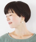 コットンパール×サークルモチーフイヤリング(B・キスカ)