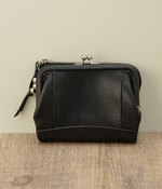 エアリーゴート外がま口2つ折り財布(A・ブラック)
