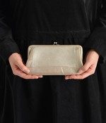 エアリーゴートがま口長財布(B・シルバー)