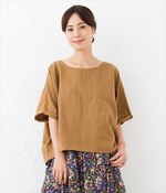 【別注】後ろリボンドルマンプルオーバー(A・キャメル)【リンネル10月号掲載】