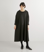 Aライン衿付き2WAYワンピース(A・ブラック)