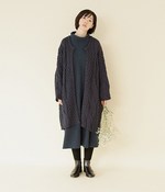 ケーブルニットカーディガン(B・ネイビー)