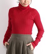 【送料無料】ランダムテレコ タートルプルオーバー(S・レッド)