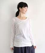ラフィーガーゼクルーネックTシャツ(A・オフホワイト)