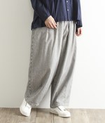 コットンタックワイドパンツ(B・ストライプ)