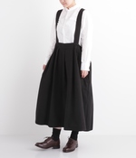 コットンハイカウントサスペンダースカート(C・ブラック)