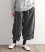 ウール混千鳥格子パンツ(A・ブラック)【入荷待ち】