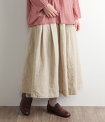 リネン無地スカート(B・キナリ)