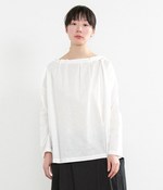 【最短出荷】【送料無料】ボックスプリーツブラウス(オフホワイト)【リンネル3月号掲載】