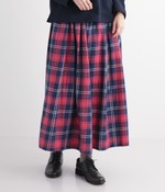 ヴィンテージネルチェックタックスカート(B・ネイビー)