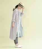 丸レースロングガウン(ライトグレー)【入荷待ち】