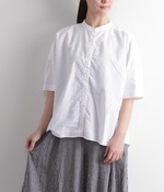 オックス日本製品染 スタンドビッグシャツ(A・ホワイト)