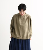 オックス日本製品染 スタンドカラーブラウス(B・ラテカーキ)