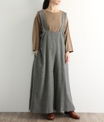 起毛ワイドサロペット(A・グレー)
