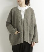 カノコニット ショートカーディガン(E・グレー)【リンネル12月号掲載】