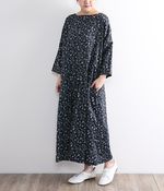 花柄ワンピース(ネイビー)