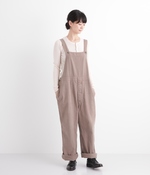 ヘリンボン硫化染めサロペット(ブラウン)