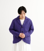 コットンリネンボイルワッシャージャケット(C・ブルー)