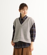 ワイドニットベスト(B・グレージュ)