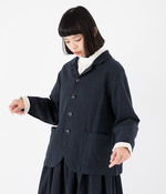 【リンネル別注】鍵山奈美さん×Lib. 小さめ衿ジャケット(B・ネイビー)