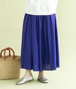 ギャザーボリュームスカート(ブルー)【入荷待ち】