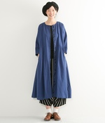 【別注】リトルミイ×フラワー前立て刺繍ワンピース(A・ブルー)【リンネル6月号掲載】