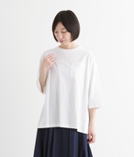 サイドスリット6分袖Tシャツ(A・オフホワイト)