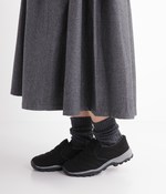 撥水加工キルティングローカットシューズ(A・ブラック)