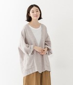 リネン起毛ショートガウン(A・ベージュ)