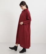 ちび多ボタン衿付きワンピース(B・レッド)