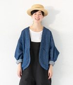 コットンリネンデニムジャケット(B・ブルー)