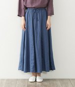 切り替えロングスカート(A・ブルー)