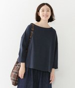 ソフト天竺ボートネックプルオーバー(B・ネイビー)