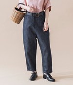 コットンリネンデニムテーパードパンツ(B・ノンウォッシュ)