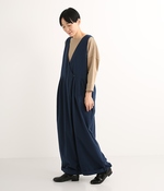 ビエラ起毛ラップサロペットパンツ(B・ネイビー)