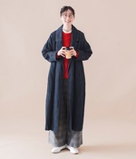 コットンリネンデニム ビックシルエットコート(ワンウォッシュ)