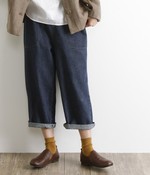 ビッグポケット付ワイドパンツ(A・インディゴネイビー)