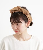ビッグリボンヘアターバン(A・ブラウン)