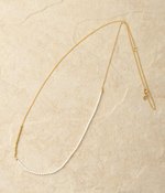 淡水シードパールチェーンネックレス(A・ゴールド)