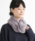 ポンポン付きストール(A・グレー)