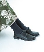 ラバーソールプレーントゥシューズ(A・ブラック)