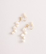 淡水パールしずくイヤリング(ゴールド)