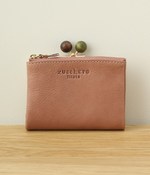 カウレザーがま口2つ折り財布(E・ピンク)
