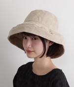 リネン ストール ハット(D・ナチュラル)【入荷待ち】