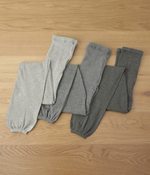 【10%OFF 3本セット】ガーゼ編みレギンス 3足セット(杢グレー/杢淡グレー/杢ダークグレー)
