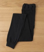 【別注】オーガニックコットン×シルク 裾リブレギンス(D・ブラック)【リンネル掲載別カラー】