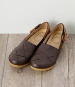 メッシュ2WAYパンプス(B・ダークブラウン)