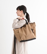 2way cottonn nylon tote L(C・ベージュ)