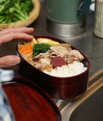 すり漆丸小判弁当箱 大(カラー1)